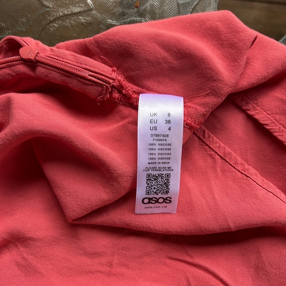 ASOS Red Ruffled Off-Shoulder Jumpsuit - Picture 5 of 5